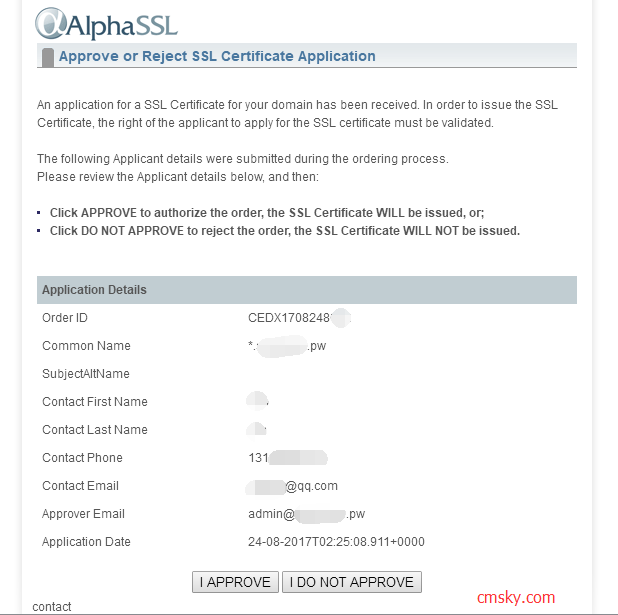 新版免费Alphassl泛域名证书申请